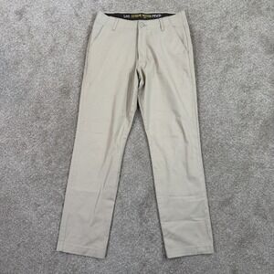 Lee Extreme Motion MVP Slim Straight Fit Khaki Pants 33x32 Mens Stretch Everyday